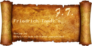 Friedrich Tamás névjegykártya