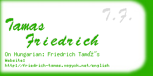 tamas friedrich business card